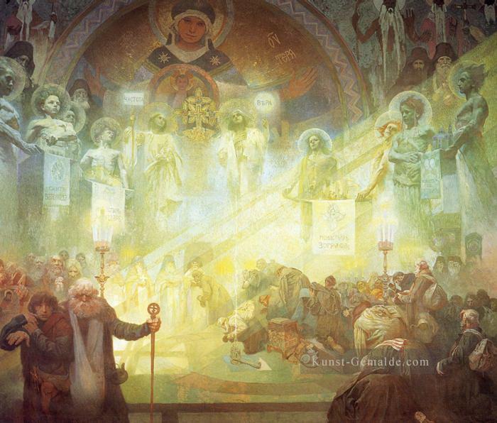 der Heilige Berg Athos 1926 Alphonse Mucha Ölgemälde